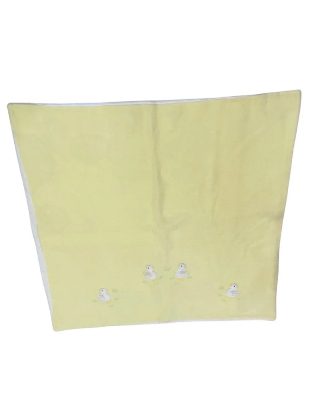 Vtg Baby Blanket Ducklings Appliqué 36